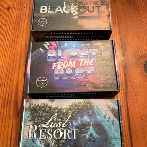 Deadbolt Society set of 3: Blackout, Blast From the Past, Last Resort